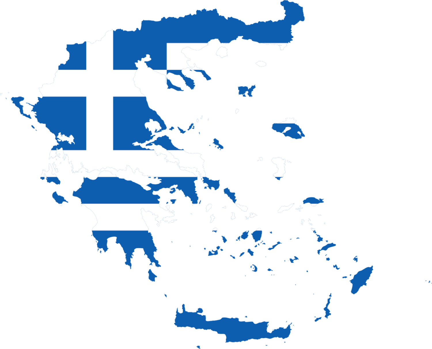 Greece Flag Map