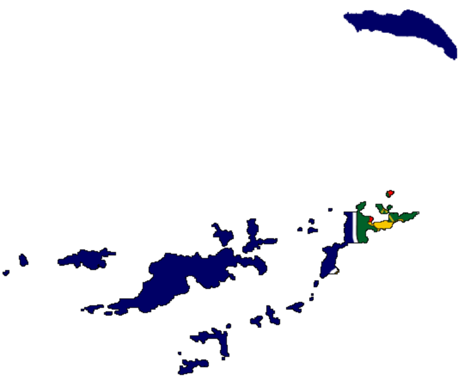 British Virgin Islands Flag Map