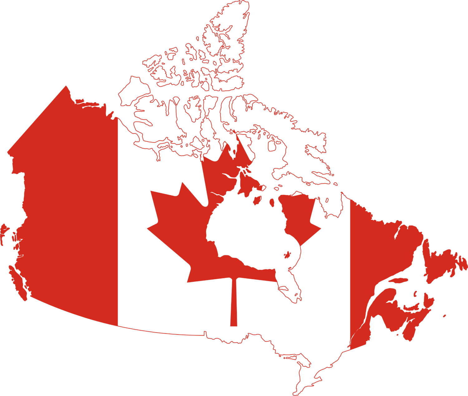 Canada Flag Map