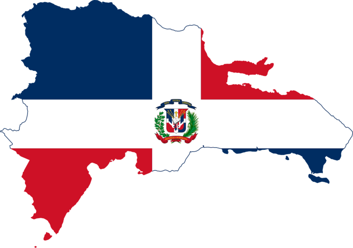 Dominican Republic Flag Map