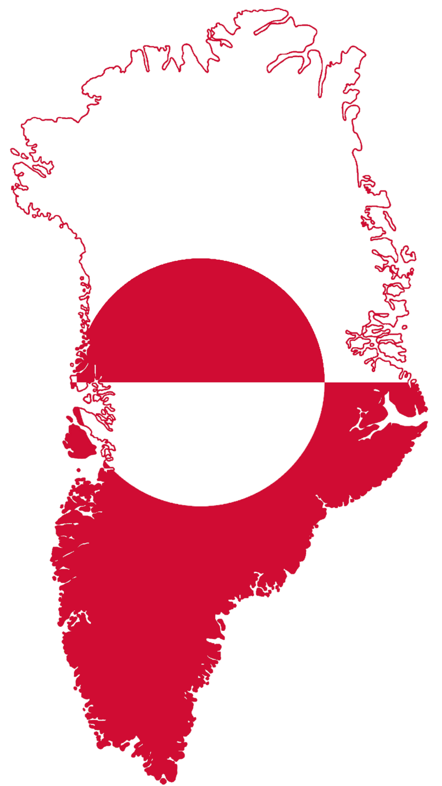 Greenland Flag Map