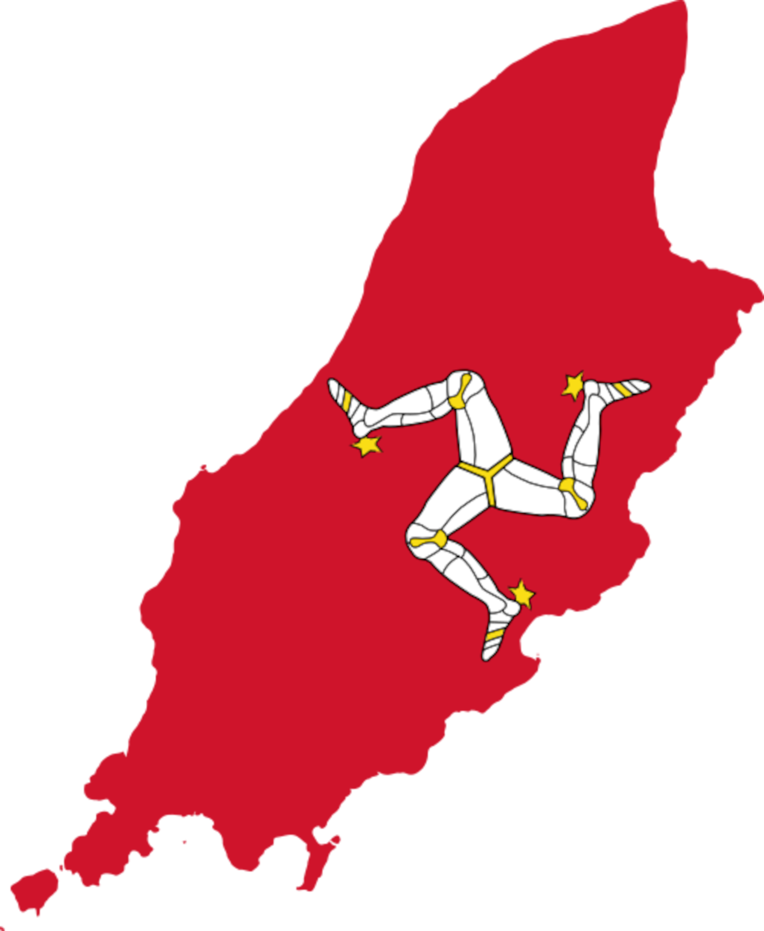 Isle of Man Flag Map