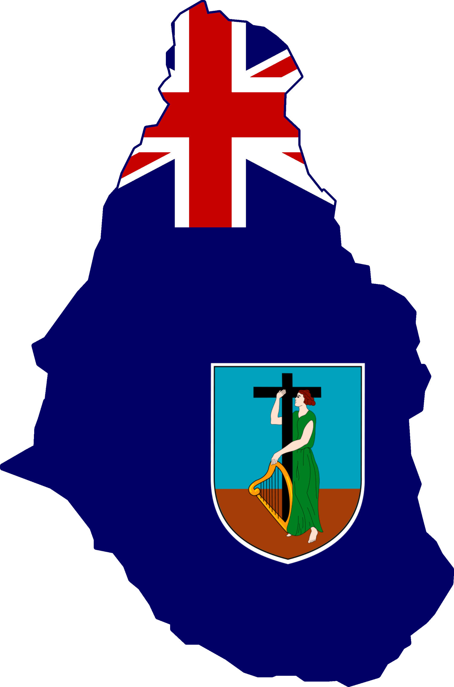 Montserrat Flag Map