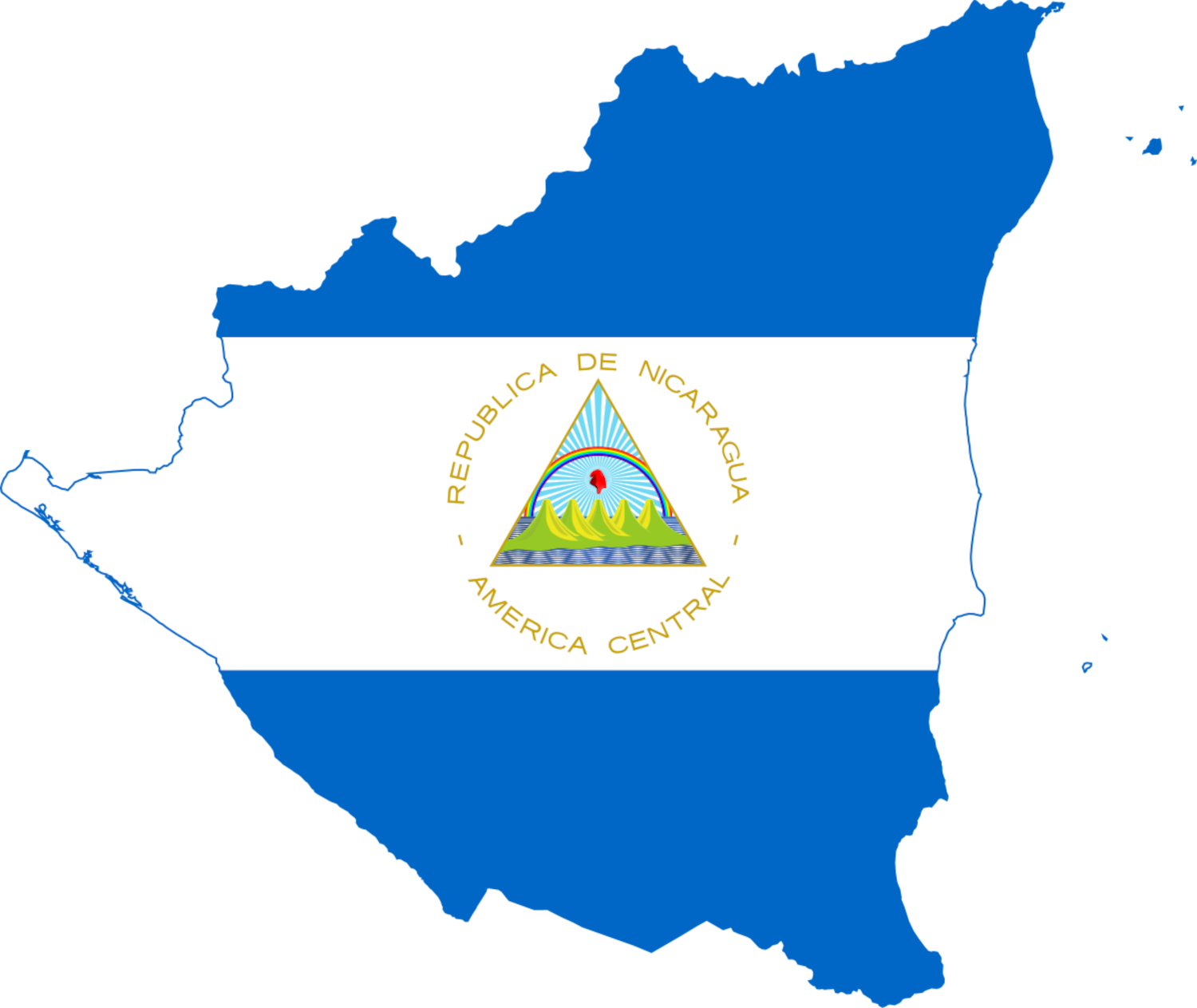 Nicaragua Flag Map