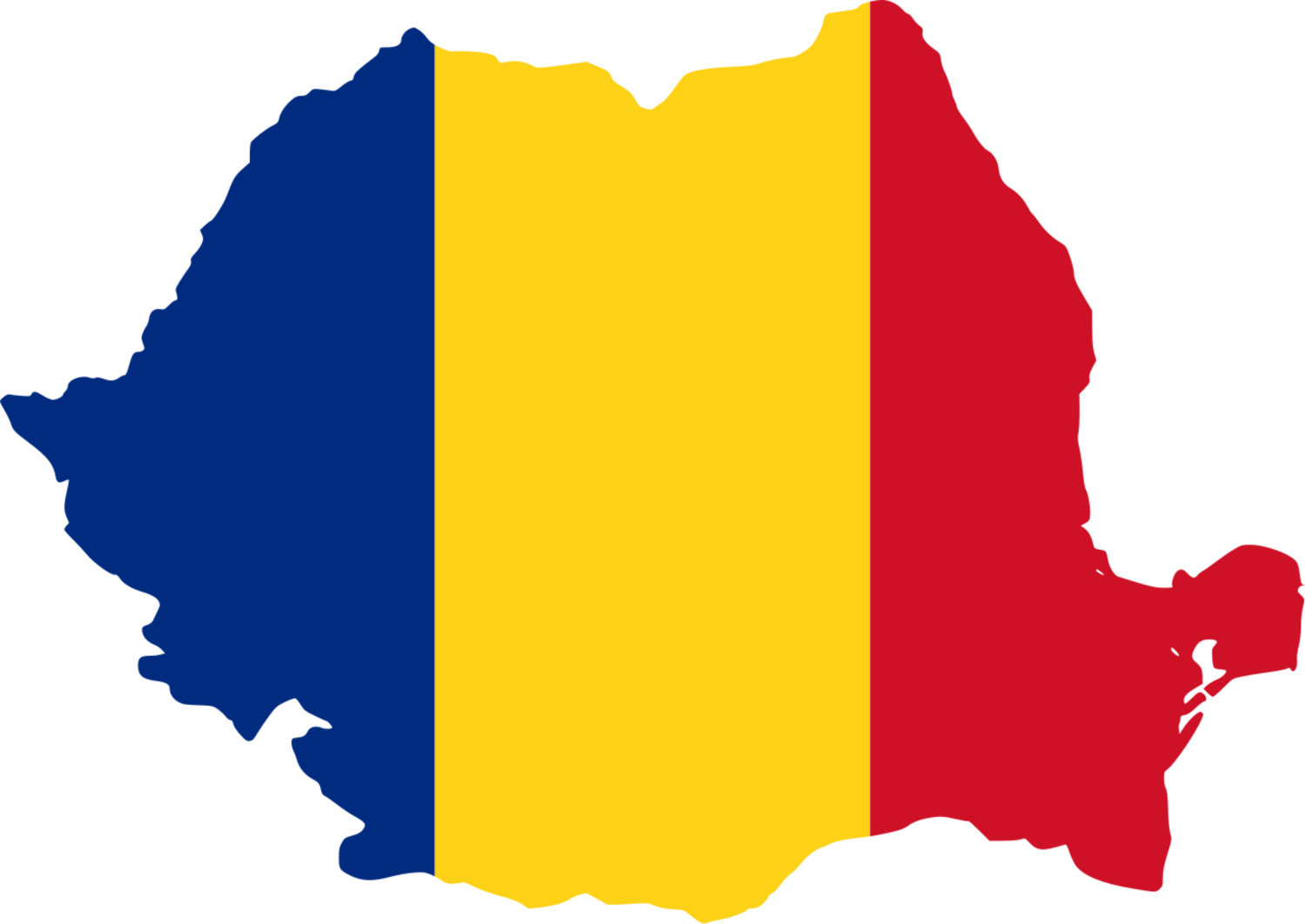 Romania Flag Map