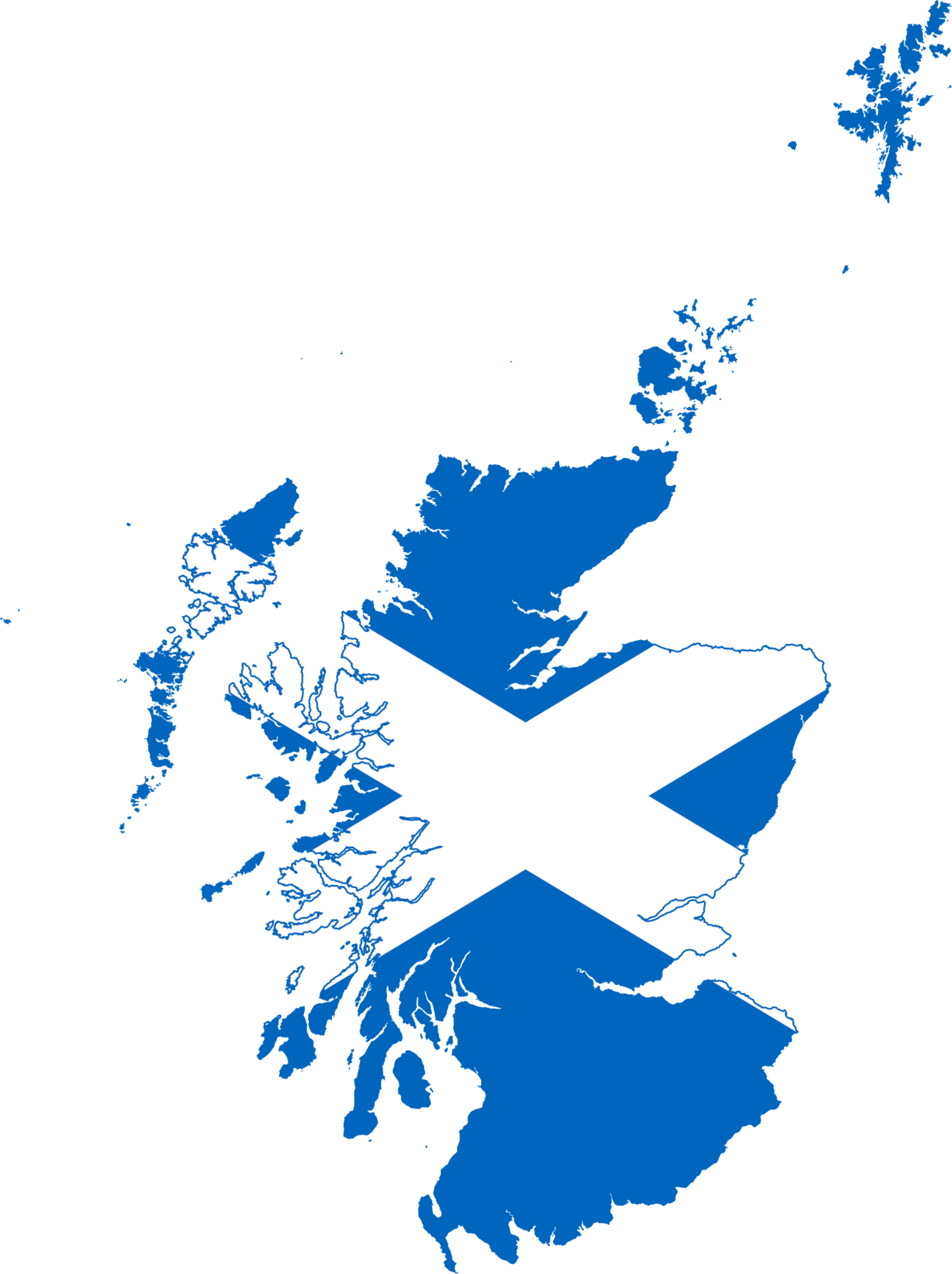 Scotland Flag Map
