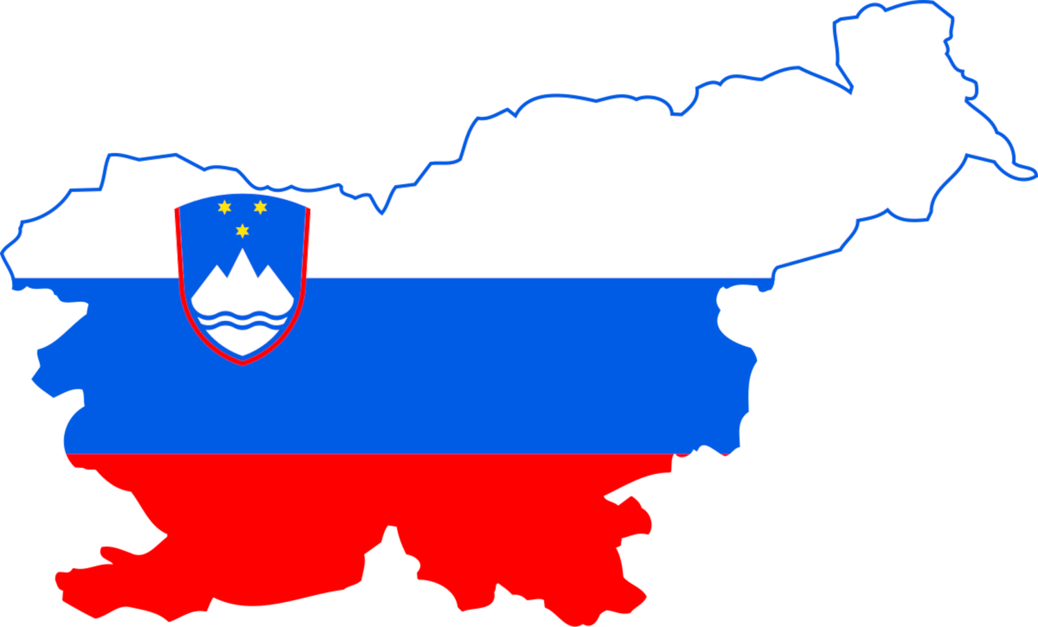 Slovenia Flag Map