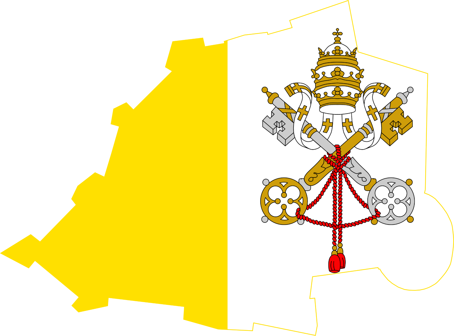 Vatican City Flag Map