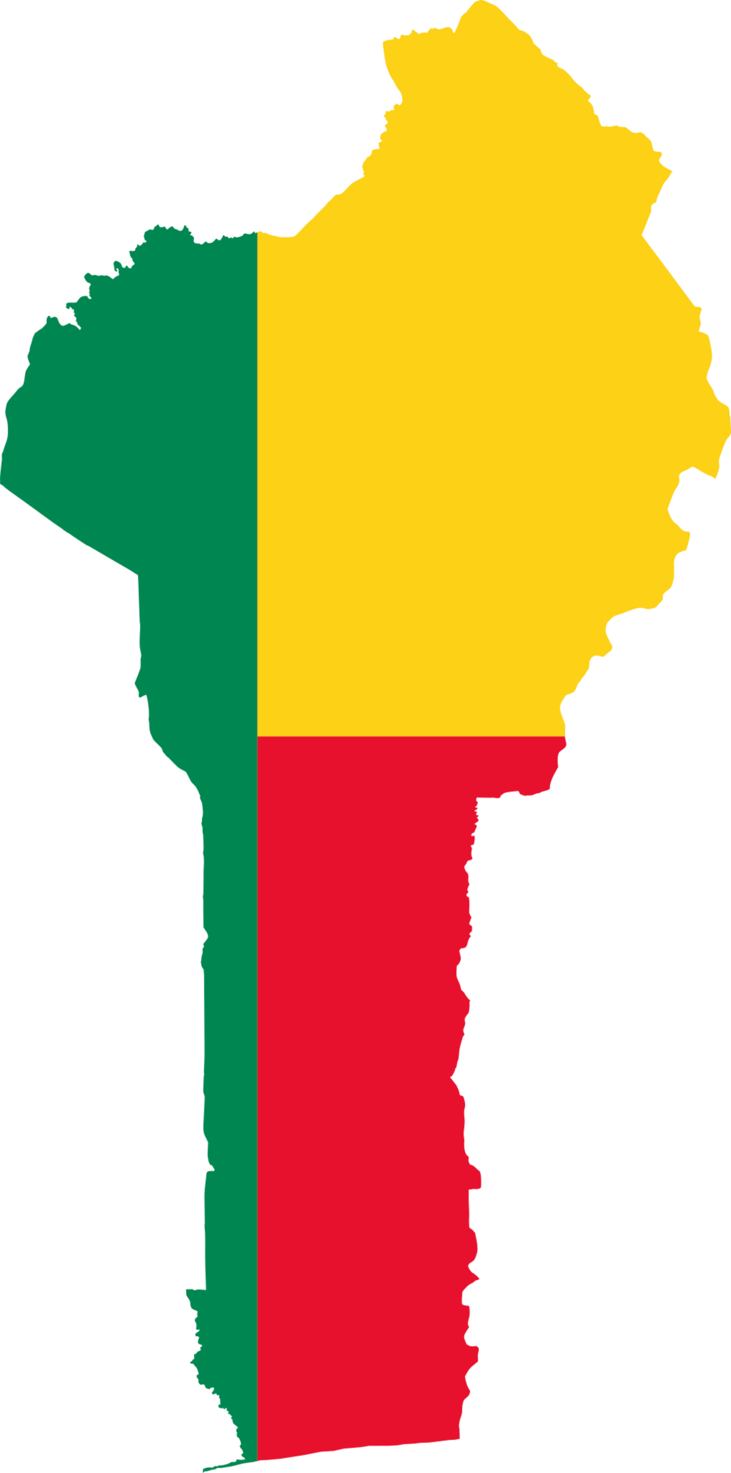 Benin Flag Map