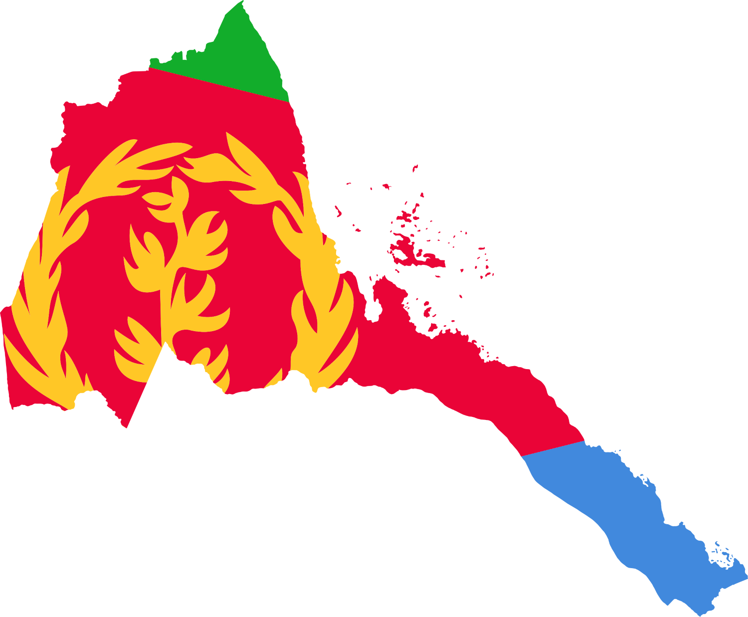 Eritrea Flag Map