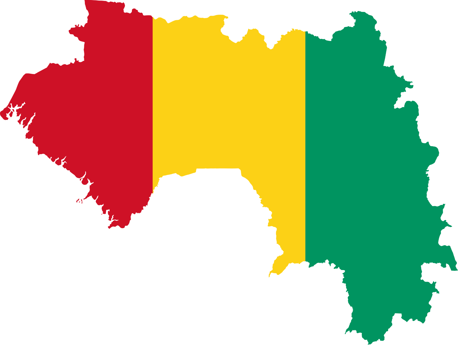 Guinea Flag Map