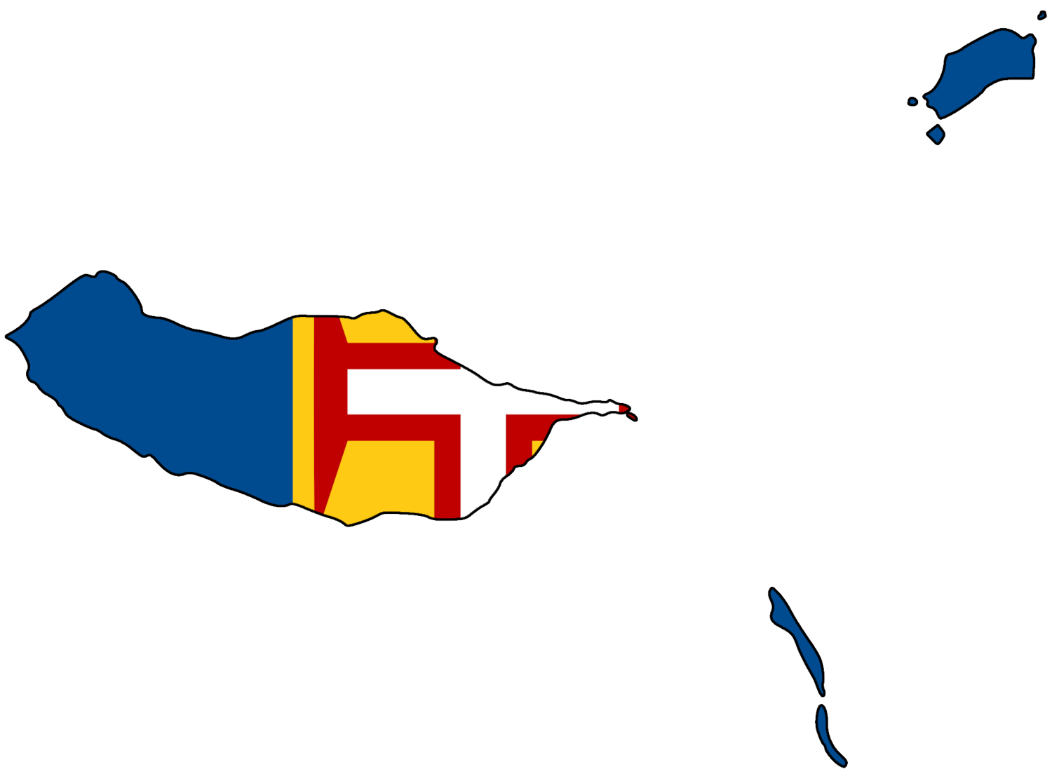 Madeira Flag Map