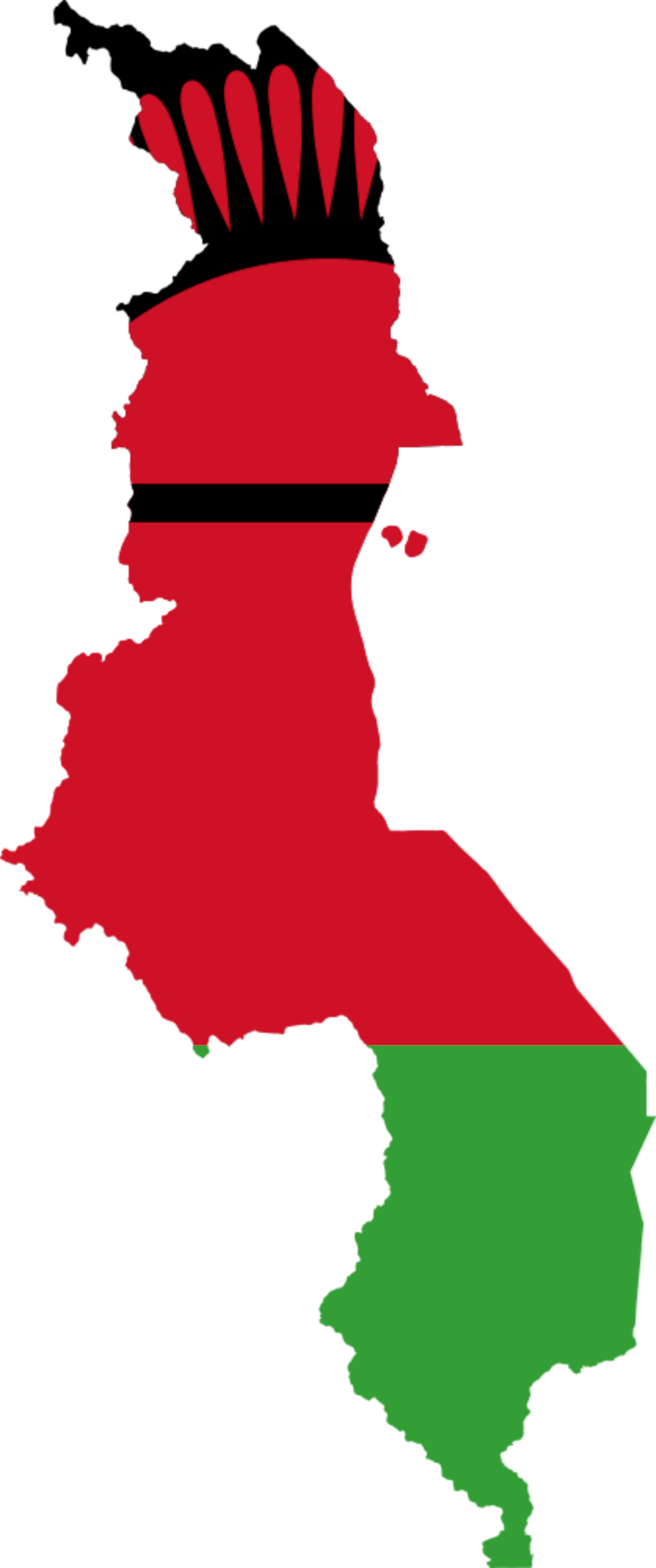 Malawi Flag Map