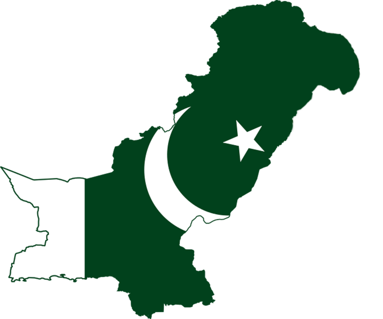 Pakistan Flag Map