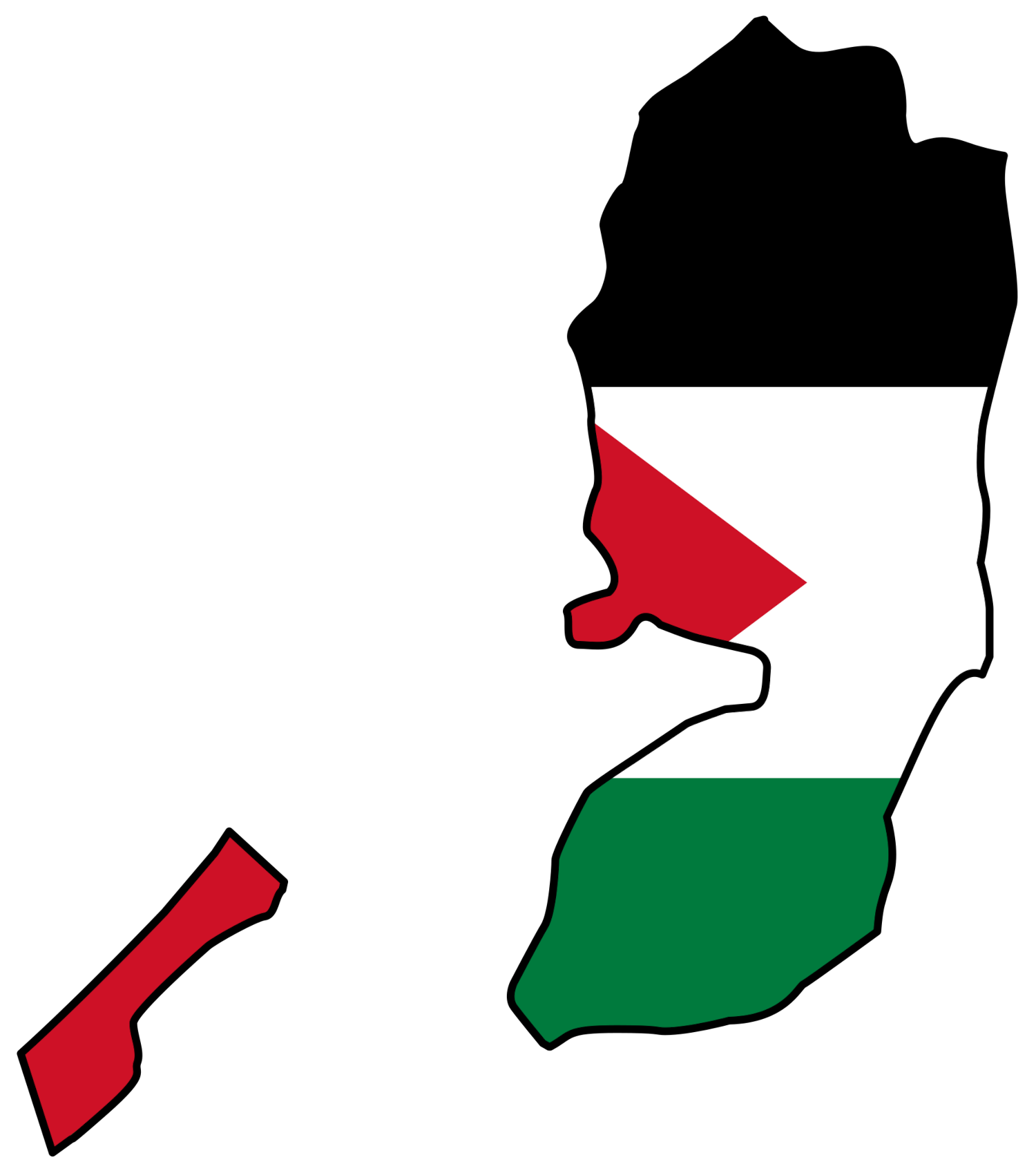 Palestine Flag Map
