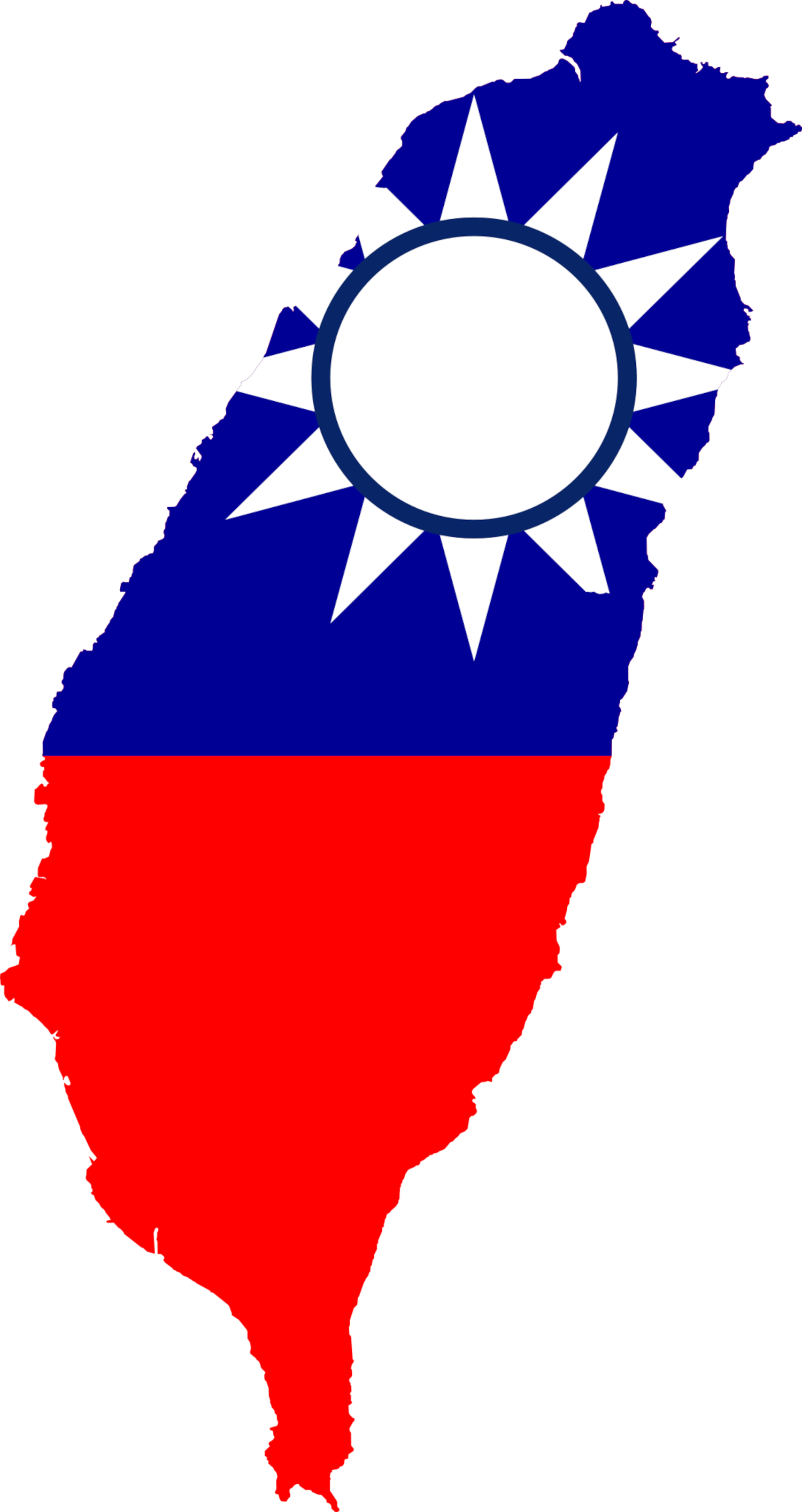 Taiwan Flag Map