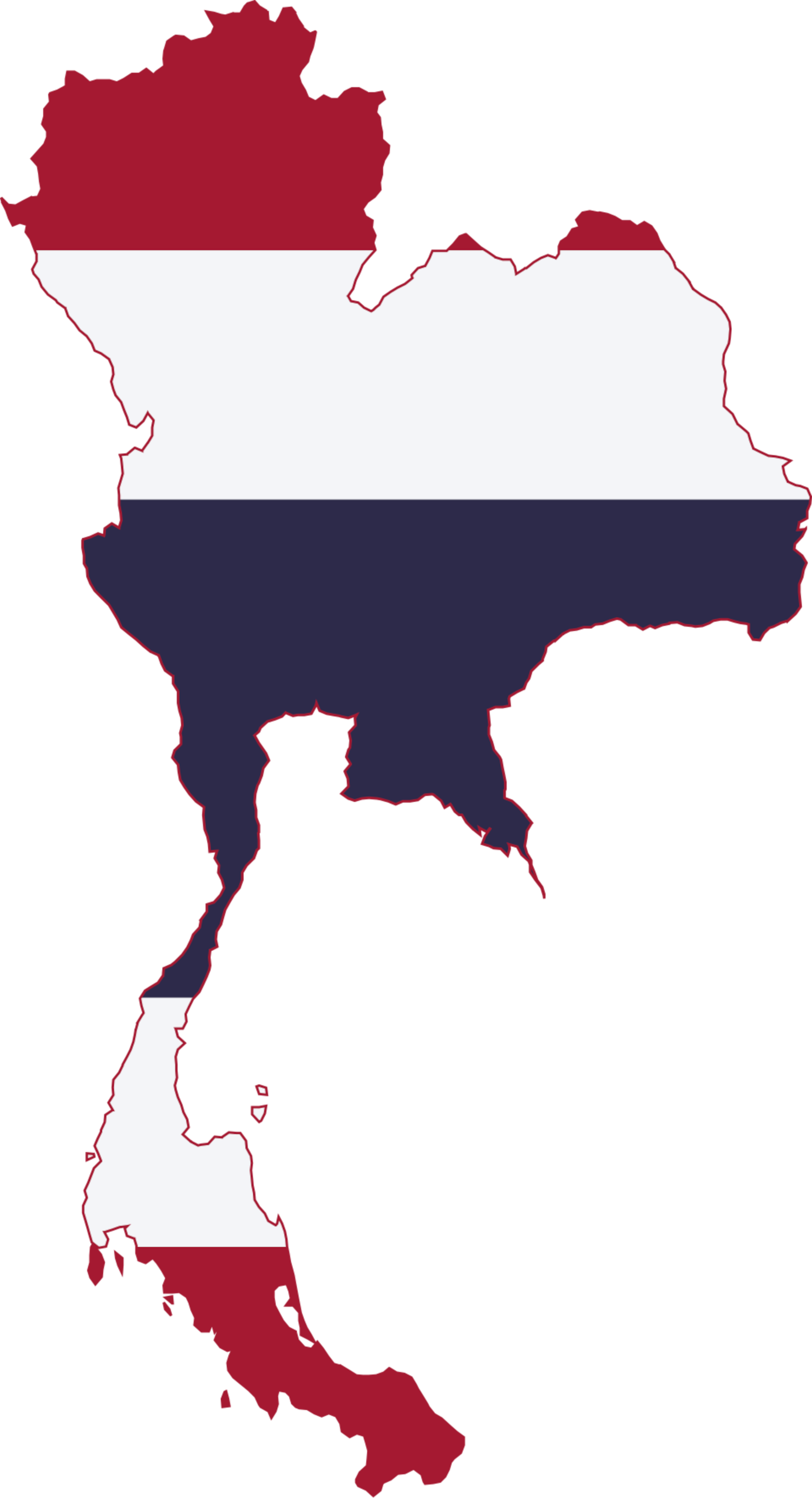 Thailand Flag Map