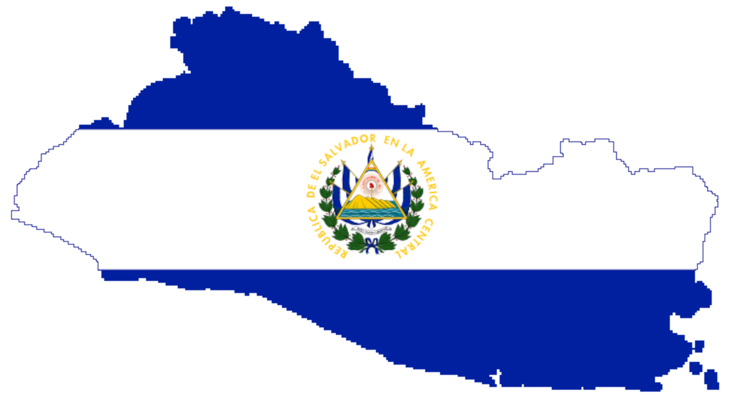 El Salvador Flag Map